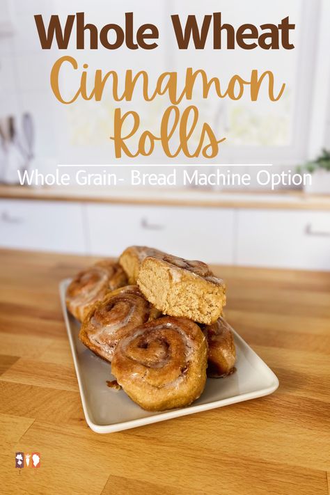 Cinnamon Rolls Bread Machine, Whole Wheat Cinnamon Rolls, Wheat Cinnamon Rolls, Healthy Cinnamon Rolls, Mediterranean Cooking, Cinnamon Roll Recipe, Yeast Breads, Dough Ingredients, Baked Apple