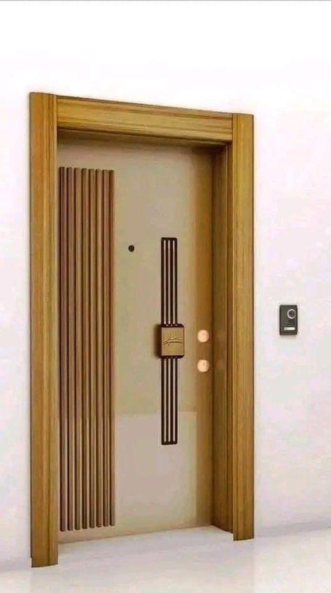 Modern Bedroom Door Design Woods, Main Door Handle Design Modern, Sanmaika Design For Door, Aesthetic Doors, Partition Between Living And Dining, Wooden Furniture Design, Modern Door Design, Wooden Divider, Single Main Door Designs