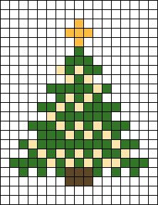 Christmas Tree Tapestry Crochet, Christmas Tree Alpha Pattern, Pixel Art Christmas Tree, Tree Alpha Pattern, Christmas Alpha Patterns, Christmas Pixel, Cute Popcorn, Tree Tapestry, Graph Paper Drawings