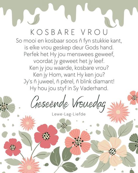 Gelukkige Vrouedag, Woman Of God, God Quotes, It's Your Birthday, Creative Cards, Happy Birthday Wishes, Quotes About God, Birthday Greetings, Friendship Quotes