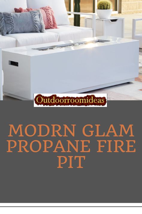 Looking for that touch of contemporary for your patio area, try the MoDRN Glam White 60 inch Rectangular Outdoor Fire Pit. Its smooth lines and pure white color will stand out while giving a heat or used as coffee table when no heat is needed. #gasfirepit #patiofirepit White Fire Pit, Fire Pit Tables, Outdoor Propane Fire Pit, Outdoor Sitting, Deck Fire Pit, Table Placements, Cool Fire Pits, Dining Ideas, Propane Fire Pit Table