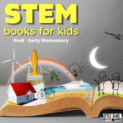 Check out these STEM books for kids age 5 to 8 years old. Fun picture books and chapter books that will inspire a love of STEM. Stem Books For Kids, What Is Stem, Stem Books, Battle Robots, Stem Careers, Engineering Activities, Math Stem, Second Grade Teacher, Stem Projects