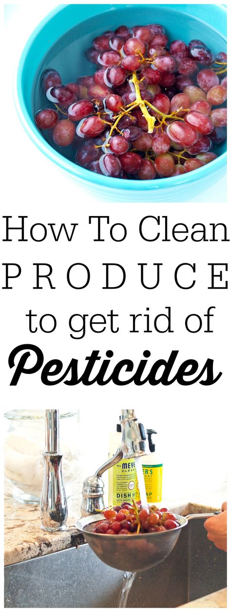 Are you unable to buy organic produce?  Find out how to use a natural vinegar wash to reduce the amount of pesticides on your fruits and vegetables! Soak Fruit In Vinegar, Washing Produce With Vinegar, Vinegar Soak For Fruit, Vinegar Rinse For Fruit, Fruit Rinse White Vinegar, How To Clean Your Fruit, How To Clean Produce, How To Clean Potatoes, Cleaning Produce