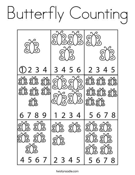 Butterfly Week Preschool, Butterfly For Preschool, Butterflies Activities Preschool, Counting Pages Preschool, Butterfly Kindergarten Activities, Butterfly Worksheets Kindergarten, Butterfly Prek Activities, Butterfly Worksheets Preschool, Preschool Butterfly Crafts