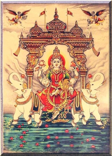 Kshut Hindu Cosmos, Mysore Painting, Indian Traditional Paintings, Saraswati Goddess, Shakti Goddess, Indian Art Gallery, Lakshmi Images, Lord Ganesha Paintings, Lord Vishnu Wallpapers