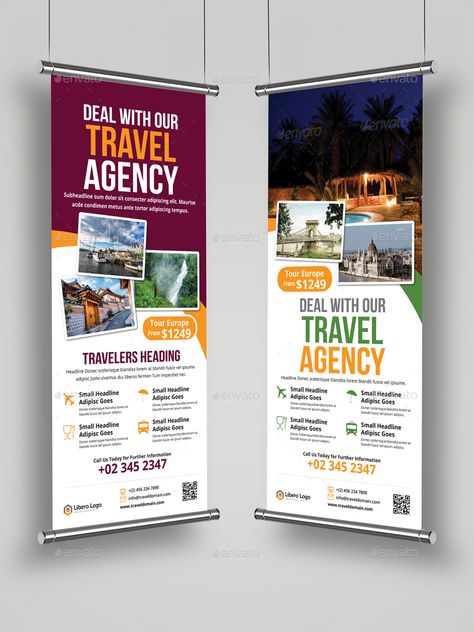 Travel Rollup Banner Signage Design v2 #Affiliate #Banner, #spon, #Rollup, #Travel, #Design Banner Signage, Rollup Banner Design, Tourism Design, Ui Design Trends, Travel Ad, Rollup Banner, Coffee Shop Bar, Roll Up Banner, Texture Graphic Design