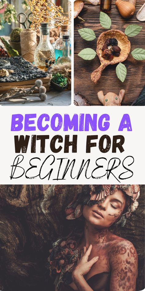 Do you want to become a witch? In this blog post we explore how to start your journey into witchcraft. We share resources, explain concepts and much more. For all aspiring green witches, kitchen witches, hedge witches,... Witch For Beginners, Becoming A Witch, Become A Witch, Witches Kitchen, Witchy Cottagecore, Wiccan Crafts, Witch Rituals, Teen Witch, Spells For Beginners