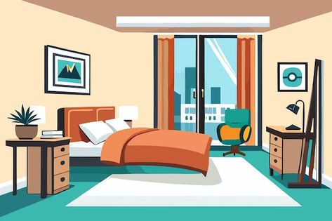 Drake Cartoon, Bedroom Clipart, Cartoon Bedroom, Cd Template, Bedroom Cartoon, Cartoon Garden, Gacha Background, Hostel Room, Background Ideas