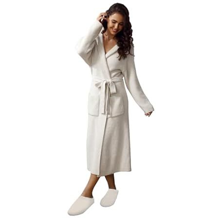 Fuzzy Robe, Linen Bathrobe, Robe For Women, Womens Bathrobes, Robes For Women, Plush Robe, Soft Robes, Lounge Robes, Hooded Robe