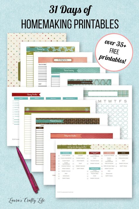 Home Organization Binder Printables Free, Home Binder Free Printables, Home Management Binder Free Printables, House Binder, Household Printables, Household Management Binder, Homemaking Binder, Life Organization Binder, Binder Printables Free