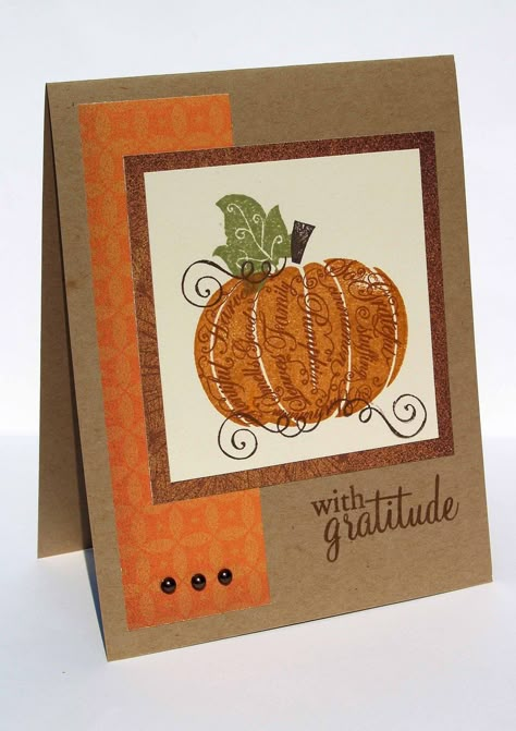 Diy Thanksgiving Cards, Fall Cards Handmade, Thanksgiving Cards Handmade, Fall Greeting Cards, Pumpkin Cards, Ctmh Cards, Thanksgiving Cards, Fall Cards, Close To My Heart