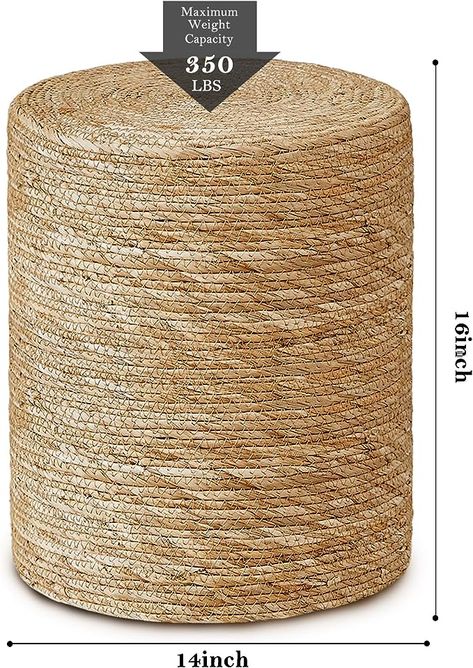 Amazon.com: Ottoman Poof, Natural Seagrass Poufs, Hand Weave Round Footstool, Pouffe Accent Chair, Home Decorative Seat, Boho Chair for Living Room, Bedroom (Brown Paper Rope) : Home & Kitchen Ottoman Poof, Den Design, Bedroom Brown, Round Footstool, Boho Chair, Chair For Living Room, Brown Bedroom, Outdoor Ottomans, Pouf Ottoman