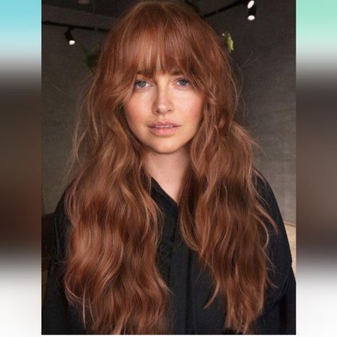 Lanova Ginger Wigs With Bangs, Auburn Wigs For Women, Synthetic Hair Copper Red Wig, Loose Curly Long Hair Wig 20 Inch Lanova-146 Hair Copper Red, Ginger Wigs, Auburn Wigs, Irresistible Me Hair Extensions, Short Afro Wigs, Curly Long Hair, Brown Hair Extensions, Red Wig, Long Hair Wigs