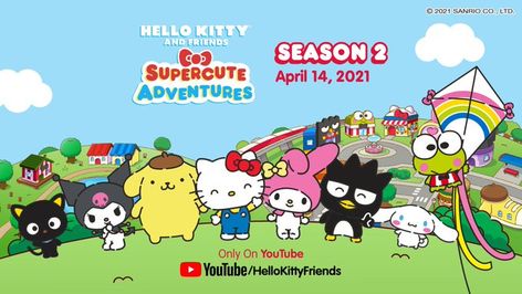 Happy Birthday Wishes For A Friend, Youtube Channel Subscribe, Hello Kitty Imagenes, Friends Illustration, Fun Adventures, Friends Poster, Friend Logo, Hello Kitty Characters, Hello Kitty And Friends