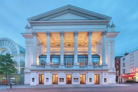 The Royal Opera House entrance on Bow Street © ROH 2012 Royal Opera House London, Palace Architecture, The Royal Opera House, House In London, Garden Interior, Royal Opera House, Show House, House London, London Landmarks