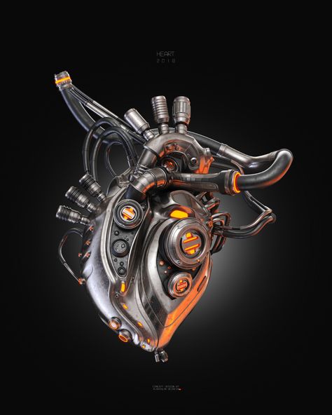 Vladislav Ociacia on Behance Engine Tattoo, Gaming Technology, Anatomical Heart Art, Mechanical Art, Pop Art Wallpaper, Anatomical Heart, Biome, Graphic Wallpaper, Robots Concept