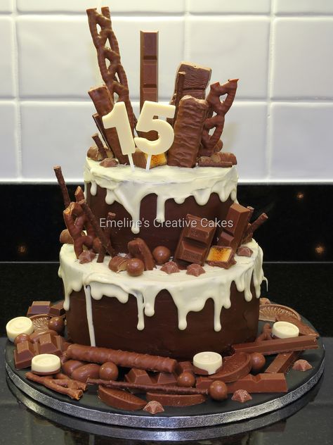 Chocolate Birthday Cake Kids, Boys 16th Birthday Cake, Tiered Birthday Cake, 15th Birthday Cakes, 13 Birthday Cake, Unique Birthday Cakes, 16 Cake, Sweet 16 Cakes, 16 Birthday Cake