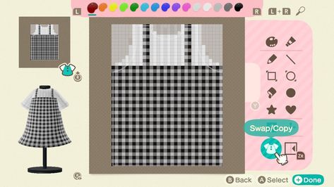 Acnh Tutorial, Design Grid, Motif Acnl, Acnh Clothes, Animal Crossing 3ds, Animals Crossing, Animal Crossing Memes, Acnh Design, Acnh Designs