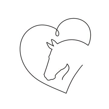 Cute Simple Horse Drawings, Drawings Of Horses Easy, Horse Doodles Easy, How To Draw A Horse Shoe, Horse Doodle Art, How To Draw A Horse Head Step By Step, Horse Drawing Easy Simple, Cute Horse Coloring Pages, Western Drawings Simple Easy