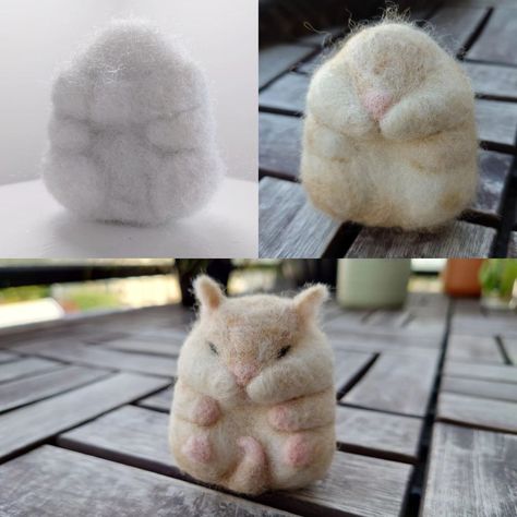 Needle Felted Hamster process photos! 🐹 #needlefelting #needlefeltedanimal #needlefeltedhamster #hamster #羊毛フェルト Felted Hamster, Needle Felted Animals, July 31, Needle Felted, Needle Felting, Felt, On Instagram, Quick Saves, Instagram