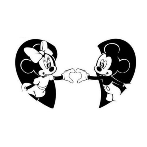 Mickey Mouse Couple, Minnie Tattoo, Partner Tattoos, Mickey Mouse Wallpaper Iphone, Geometric Coloring Pages, Flying Tattoo, Mouse Tattoos, Tiger Tattoo Design, Circle Tattoo