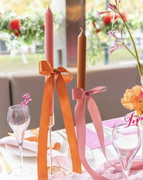 Pastel Dinner Party, Diner Wedding, Shower Styling, Pink Thanksgiving, Orange Wedding Themes, Orange And Pink Wedding, 21 Diner, Sunset Party, Bridal Shower Inspo