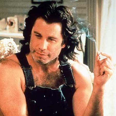 John Travolta Smoking Davidoff Cigarettes John Travolta, A Man, Overalls, Hair