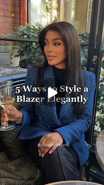 Elegant Wardrobe | Chic & Classy Outifts Inspo on Instagram: "5 ways to wear a blazer elegantly ✨ Which item do you need styling tips for next? Comment “guide” and I’ll send you my free ebook with outfit ideas for different occasions #blazeroutfits #howtowear #elegantoutfit #elegantoutfits #chicstyle #classystyle #howtolookexpensive #howtolookexpensiveonabudget #howtolookrich #howtolookelegant #elegancetips #elegantoutfitsideas #elegantwoman #classylady #affluentwomen #affluence #quietluxurystyle #oldmoneyaesthetic #oldmoneylook" Ways To Wear A Blazer, Cheri Cheri Lady, Elegant Wardrobe, How To Look Expensive, How To Look Rich, Cozy Chic, Old Money Aesthetic, Classy Chic, Blazer Outfits