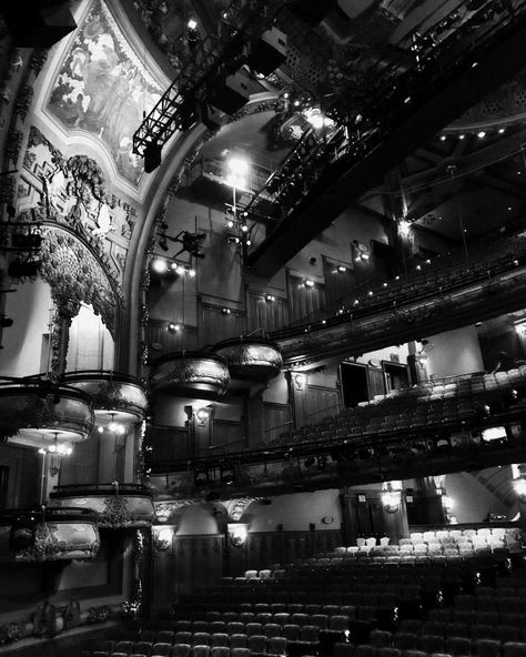 theatre aesthetic black and white Gothic Theater, Theatre Aesthetic, Hollywood Aesthetic, Holland Art, Aesthetic Black And White, Black And White Movie, Aesthetic Black, Gothic Architecture, Black And White Aesthetic