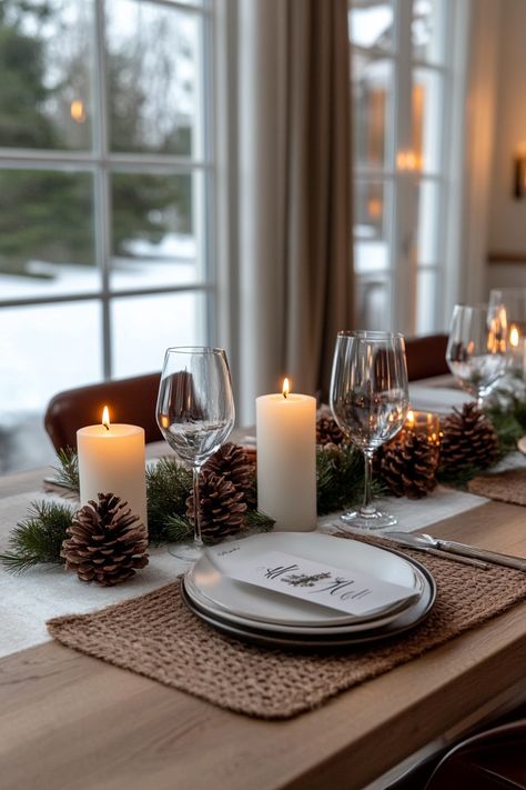 15 Winter Decor Ideas for a Cozy, Festive Home – Elegant Inspo Winter Dining Room Table Decor, Dining Room Table Decor Centerpiece, Winter Centerpieces For Table, Modern Winter Decor, Winter Classroom Decorations, Decor After Christmas, Winter Table Decor, Winter Decor Ideas, Christmas Coffee Table Decor