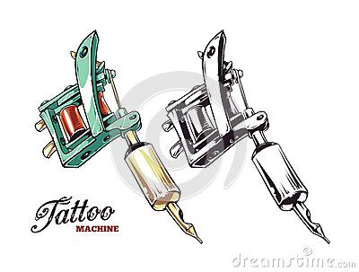 Tattoo Machine Vector Farmer Tattoo, Tattoo Machine Drawing, Tattoo Machine Art, Tattoo Machine Design, Graffiti Blackbook, Tattoo Pen Machine, Free Tattoo Designs, Kunst Tattoos, Graffiti Tattoo