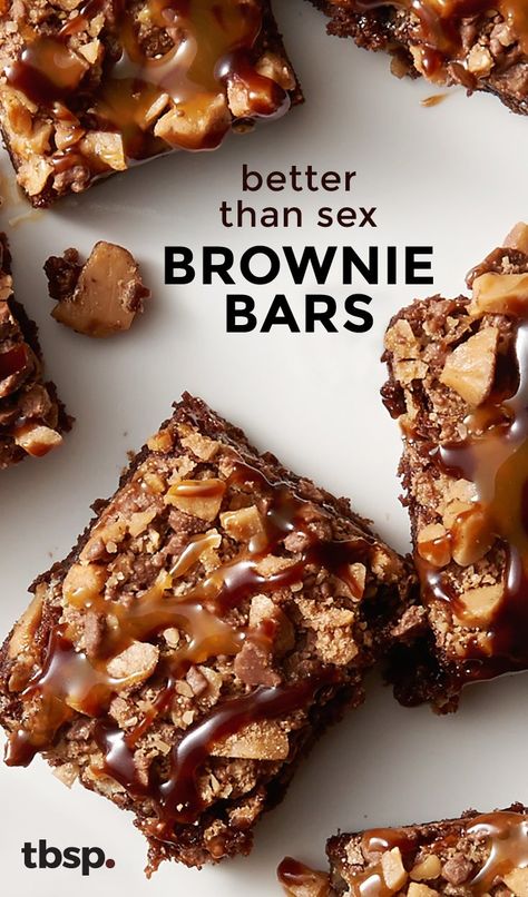 Better Than Boyfriend Brownies, Better Than Anything Brownies, Better Than Anything Bars, Brownie Bar Party Ideas, Brownie Add In Ideas, Fun Brownie Recipes, Salted Caramel Brownie Recipe, Microwave Chocolate Fudge, Dessert Bars Recipes Easy