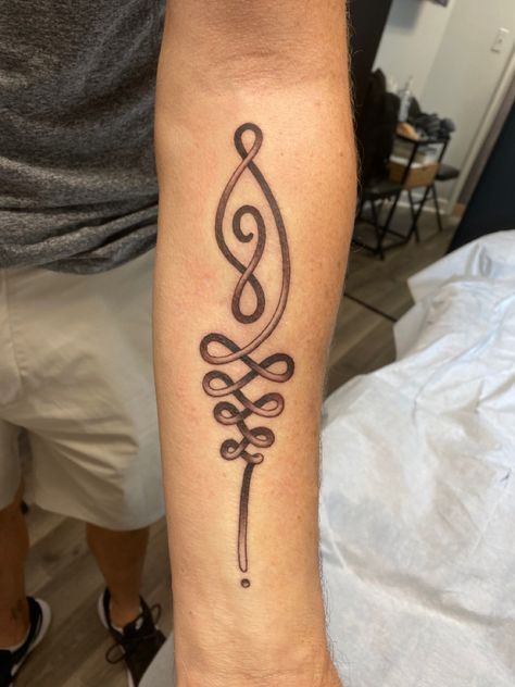 My new Unalome tattoo from Erin Manning 😊 Rope Tattoo, Unalome Tattoo, Buddhist Wisdom, Tattoos For Guys, Tatting, Tattoos, Quick Saves