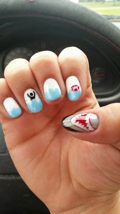 Shark Week Nails, Cute Shark Nails, Shark Nails Art, 3d Shark Nails, Shark Nail Designs, Shark Nails, Shark Fin Nails, Shark Nail Art, Hockey Nails