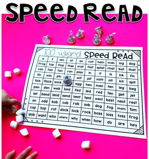 100th Day Speed Read 100th Day Of School Reading Activities, 100th Day Reading Activities, 100tg Day Of School Ideas, Reading Homework, Read To Self, Phonics Instruction, Reading Specialist, Reading Games, Speed Reading