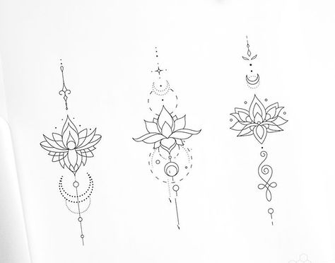 Lotusblume Tattoo, Sternum Tattoo Design, Lotus Tattoo Design, Unalome Tattoo, Om Tattoo, Inspiration Tattoos, Geometric Tattoo Design, Tattoo Design Book, E Tattoo