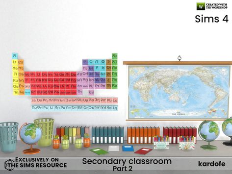 Sims 4 Cc School Supplies, Sims 4 Cc Teacher Clothes, Sims 4 School Cc Clutter, Sims 4 School Clutter, Sims 4 Classroom, Sims 4 School Furniture, Sims School Cc, Sims 4 Cc Highschool, High School Cc Sims 4