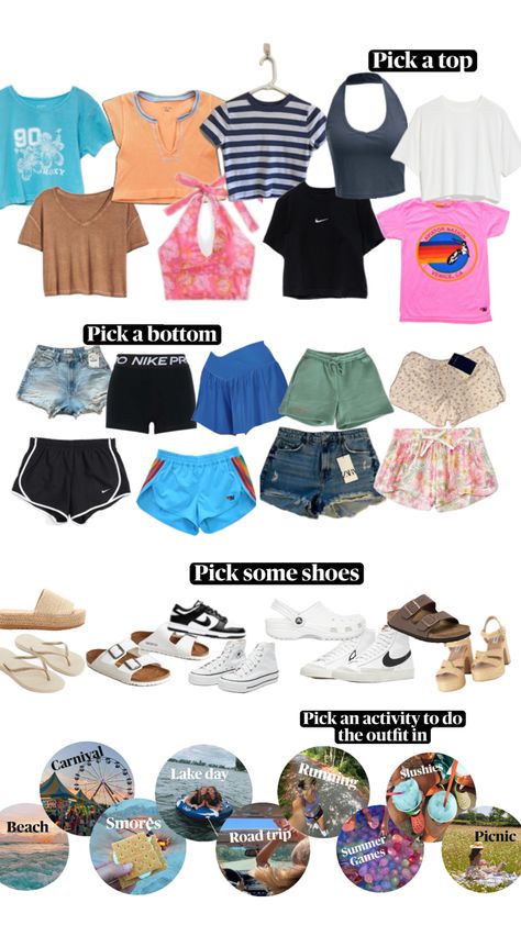 Pick a summertime activity and outfit School 5th Grade, Outfits For School, Clothes And Shoes, 5th Grade, Clothes