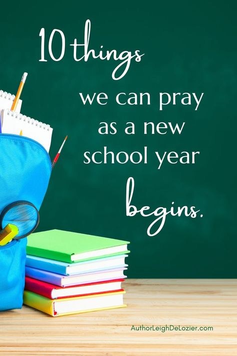 Students, teachers, and support staff are preparing for a new year of learning. Here are 10 things we can pray as a new school year begins. #backtoschool #prayer #prayerinschool #prayforschools #teachers #schoolyear Prayers For High School Students, Prayer For School Student, Classroom Prayer, Prayer For Students, Teach Me To Pray, Back To School Prayer, Teacher Prayer, New Years Prayer, School Prayer