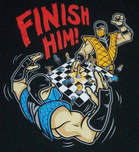 Chess Match, Game Wallpaper Iphone, Geek Shirts, Johnny Cage, Finish Him, Marvel Superhero Posters, Combat Art, Cartoon Monsters, Geek Art