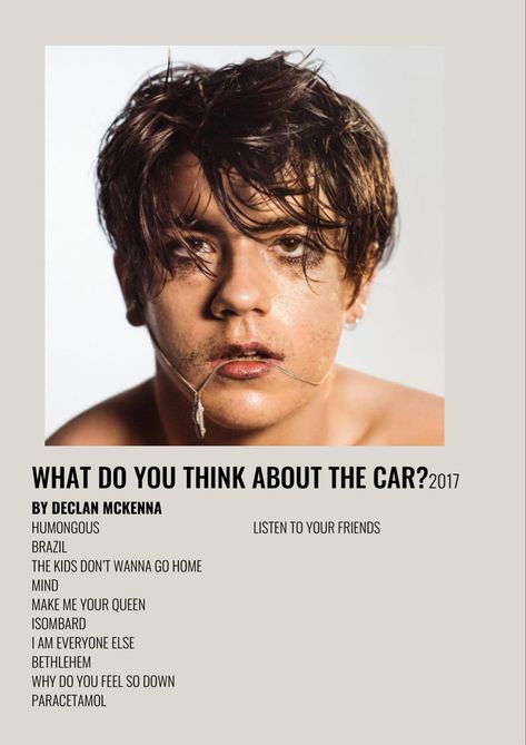 Brazil Music, Declan Mckenna, Music Covers, Indie Rock, Do You Feel, Listening To You, Music Poster, Everyone Else, Album Covers