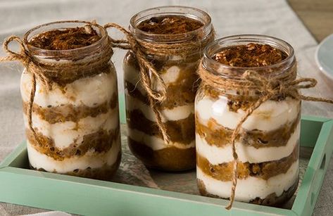 Tiramisu In A Jar, Tiramisu Jar, Easy Tiramisu, Tiramisu Recipe, Yummy Dessert, Jam Jar, Vegetarian Cheese, In A Jar, Breakfast Recipes Easy