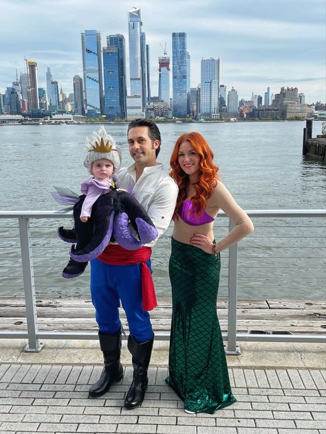 Little Mermaid Family Costume Halloween, Disney Family Costumes, Little Mermaid Costume, Disney Ariel, Mermaid Costume, Disney Family, Family Costumes, Family Halloween Costumes, Family Halloween