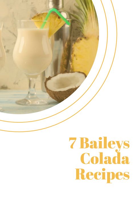 Baileys Irish Cream just got an upgrade with Baileys Colada recipes. Taste the flavors of a pina colada in this cream liqueur that's good enough to be enjoyed alone or in one of these tasty recipe concoctions. Pina Colada Baileys Recipes, Baileys Pina Colada Recipe, Baileys Colada Recipes Drinks, Baileys Colada Recipe, Baileys Pina Colada, Irish Cream Liquor Recipes, Baileys Recipes Drinks, Cocktails Night, Colada Drinks