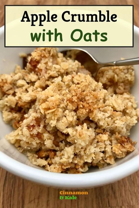 Crumble Topping With Oats, Desserts With Oats, The Best Apple Crumble, Apple Crumble With Oats, Best Apple Crumble, Gluten Free Apple Crumble, Oat Crumble Topping, Almond Crumble, Healthy Apple Crumble