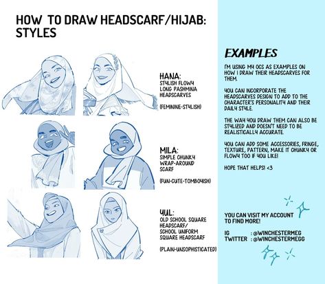 (4) m e g | winchestermeg🌟 on Twitter: "I made a little tutorial on drawing headscarf/hijab Part 1/2 https://t.co/AcQnJGGgeh" / Twitter How To Draw Hijab, Tutorial On Drawing, Drawing Steps, Mood Bored, Art Hacks, Character Personality, Art Advice, Drawing Heads, Drawing Stuff