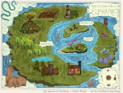 Elfhame Map, Dark Academia Posters, Maps Aesthetic, Holly Black Books, Queen Of Nothing, Literary Characters, Map Wallpaper, Holly Black, Fantasy Map