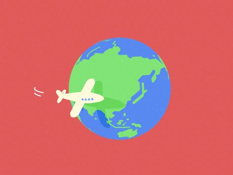 Travel Animation, Travel Gif, Globe Animation, World Gif, Cartoon Airplane, Motion Graphics Tutorial, Animation Stop Motion, Cool Optical Illusions, Motion Graphics Inspiration