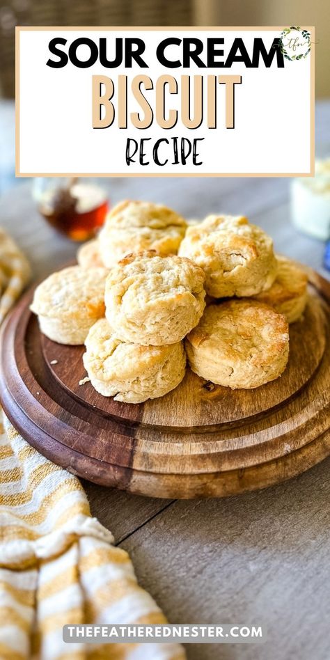 Sour Cream Biscuits are almost unbelievably soft with tender, flaky layers and a subtle bite from the cream. We’re making these biscuits with all purpose flour, butter, and just a dash of milk for pillowy, golden brown bites! Biscuits With All Purpose Flour, Lard Biscuits Recipes, Biscuit Recipe All Purpose Flour, Cream Biscuit Recipe, Lard Recipe, Homemade Gravy For Biscuits, Sour Cream Biscuits, Best Biscuit Recipe, Cream Biscuits