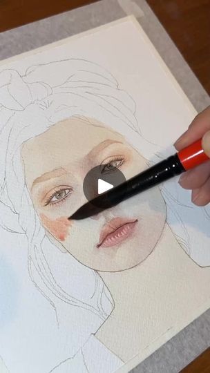 Watercolour Face Portraits, Watercolour Face, Face Portraits, Drawings Inspo, Painting Faces, Non Binary, Drawing Artwork, Black Box, Magazine Art